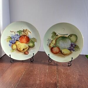 Empress Japan Wall Hanging 8" Fruit Plates Set of 2 Granny's House Flash Back